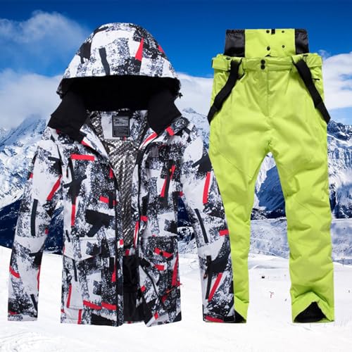 Ensemble ski imperméable veste softshell chaude et pantalon de neige