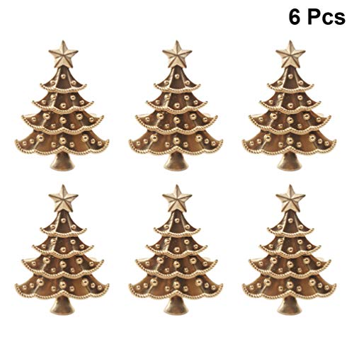Amosfun 6 peças de anel de guardanapo de Natal com suporte de guardanapo de árvore de Natal para Nat
