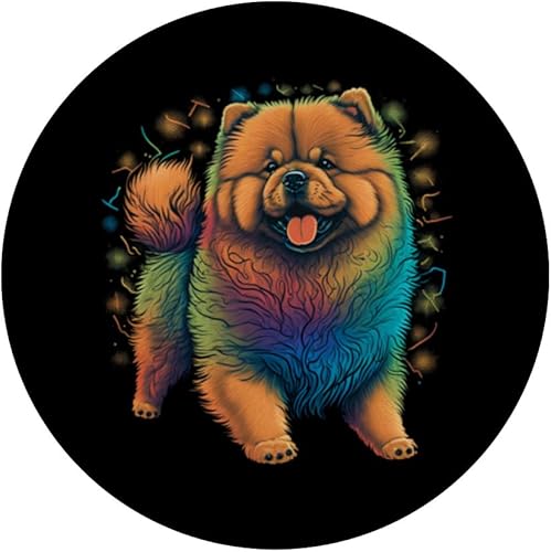 Miniatura 3 de Lindo perro Chow Chow en Chow Chow Lover PopSockets intercambiables PopGrip