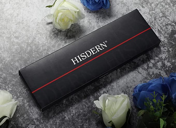 Image of HISDERN Ties for Men Paisley Tie and Pocket Square Woven Classic Floral Mens Ties Handkerchief Set Wedding Party Necktie