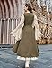 Scarlet Darkness Women Renaissance Costume Underbust Pirate Peasant High Low Dress with Pockets Khaki M