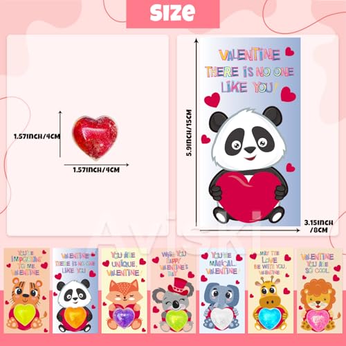 Cartes échange Saint-Valentin Aviski anti-stress solution cadeau classe complet