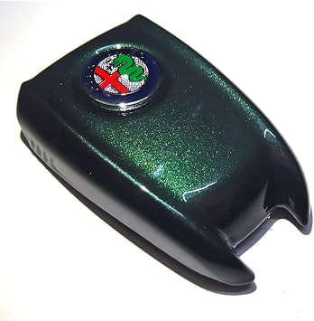 car Key case Key Back Cover Giulia Stelvio Ti Decorate ABS Carbon Fiber Style 3D Logo Car Smart Remote Key Cover Replacement for Alfa Romeo Retrofit Racing Green/Color Logo