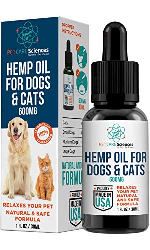 PET CARE Sciences Hemp Oil for Dogs and Cats, Relaxes Your Pet Naturally
