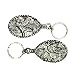 CamelRedBox Porte-clés canards double face en étain Accessoires pour la chasse et la...