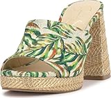 Jessica Simpson Women's Kameena Platform Sandal, Green Multi Jungle Jacquard, 7