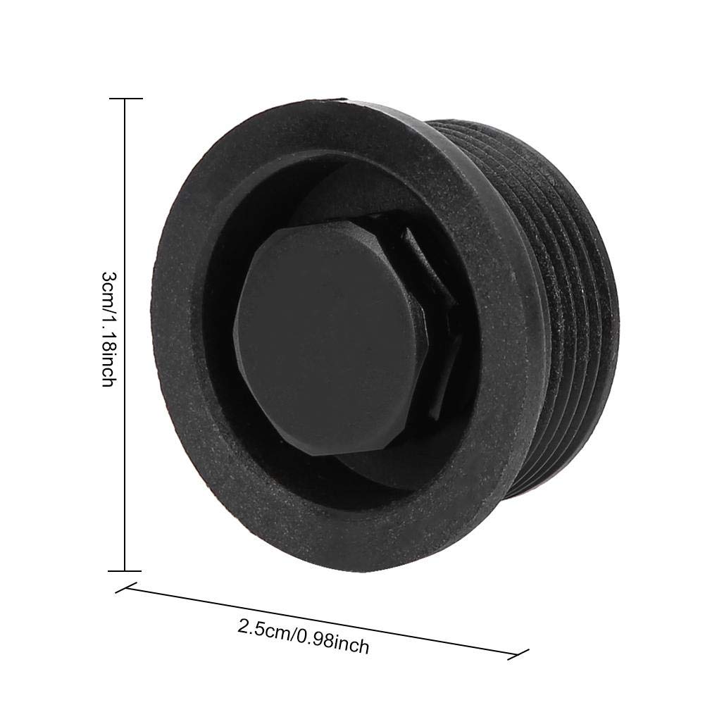 , Bocchetta di Ventilazione per tavola da Surf, in plastica, Traspirante, 3 x 1,5 x 2,5 cm, Colore Nero