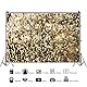 ASDCXZ Gold Hintergrund 2.7x1.8m, Goldenen Glitter Pailletten Traum Fotowand Hintergrund, Vinyl Fotobox Hintergrund für Geburtstag Hochzeit Abschluss Ball Party, Portrait Fotostudios Hintergründe
