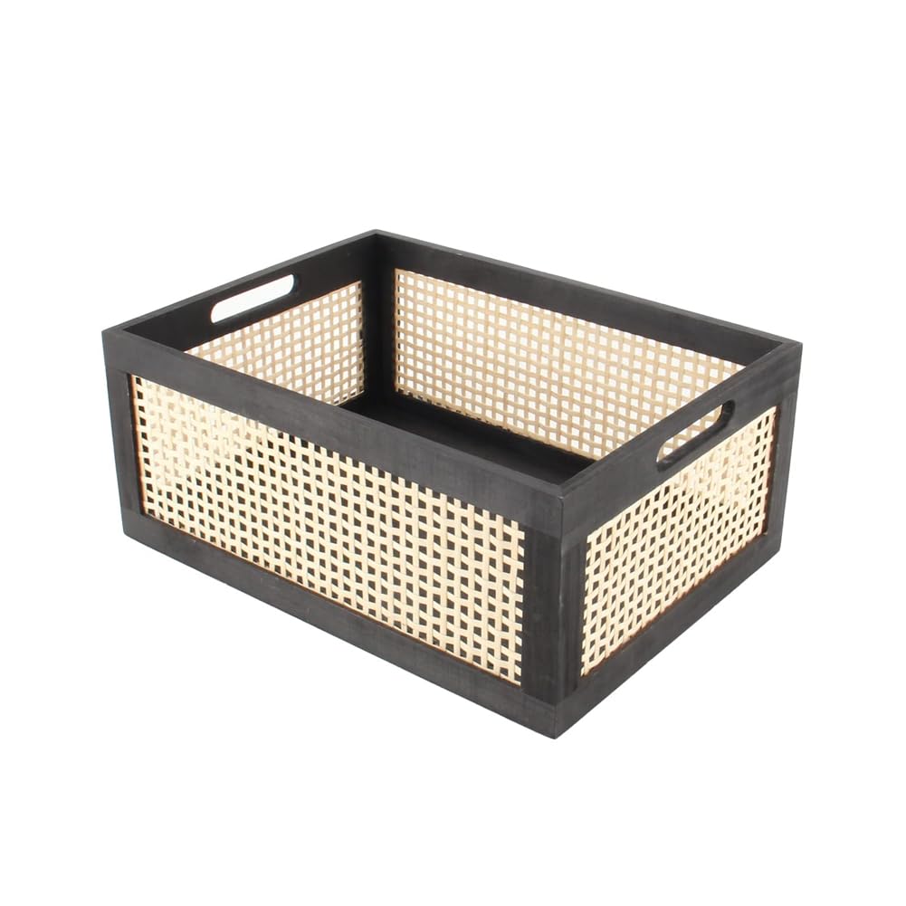 CTRLZS Retro Book Storage Basket Desktop Wooden Box Storage Basket Snacks, Cosmetics, Storage, Sorting & Storage Box 30x20x14CM