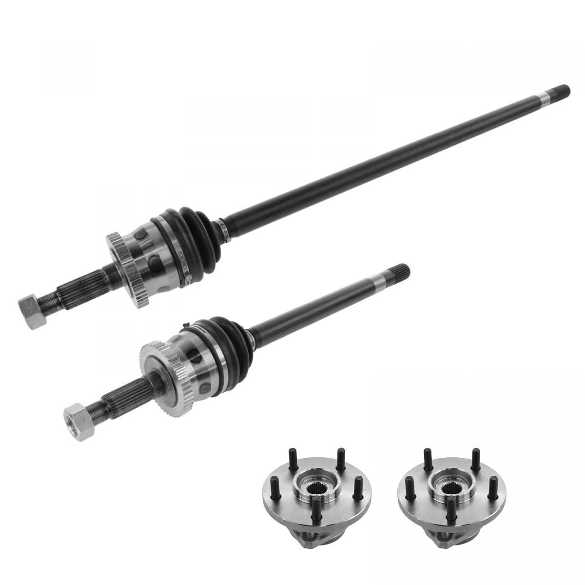 CV Axle Shaft & Wheel Hub Bearing Kit 4pcs for Jeep for Grand Cherokee 1999-2004 Front Left Right 4pcs 513159 66-3299
