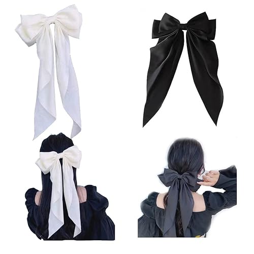 Pinzas grandes de satén para el cabello para mujer lazos de seda para niñas pasadores de pelo francés para mujer pasadores de pelo grueso fino para