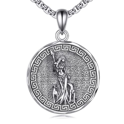 Image of YFN Hecate Necklace Sterling Silver Religious Protector Pendant Greek God Jewellery Goddess Gift for Women Men