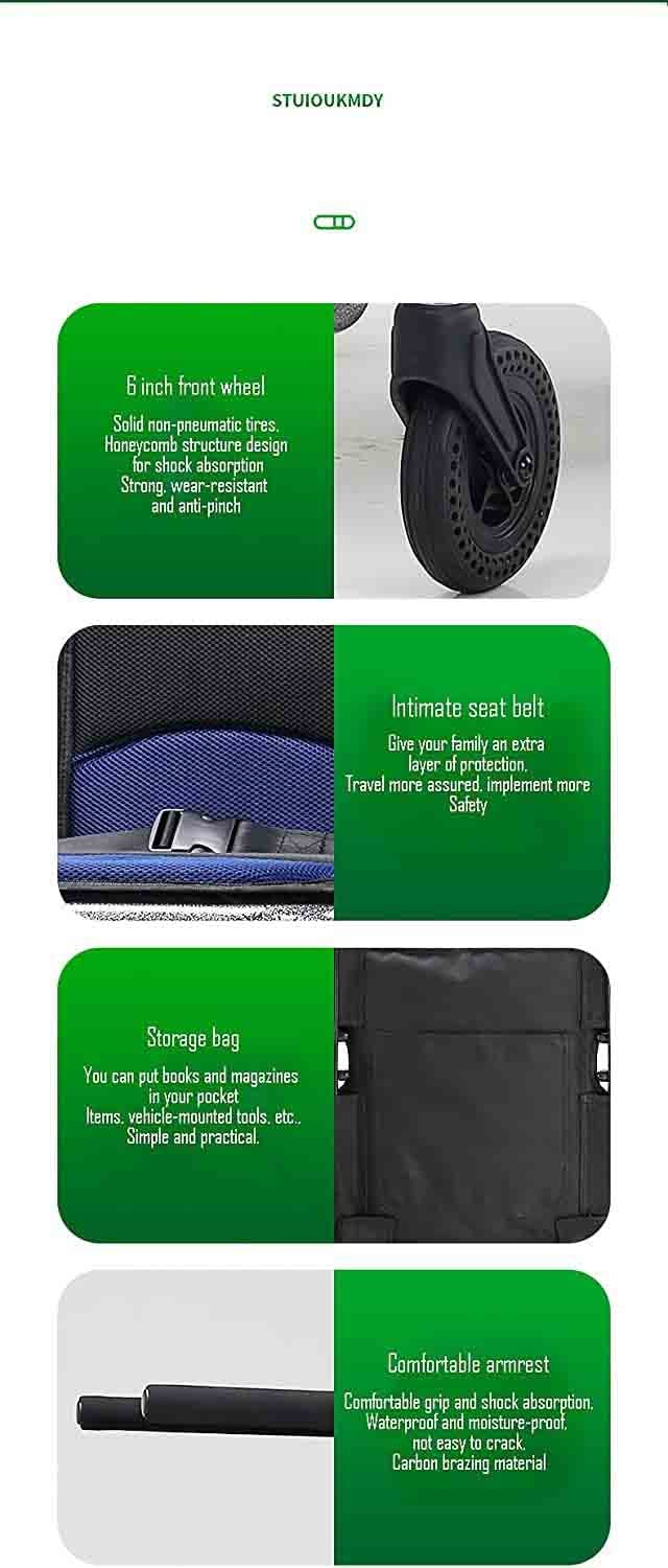 Silla de transporte ligera de aluminio para niños y adultos, silla de ruedas plegable con bolsa de transporte, ideal para viajes pequeños