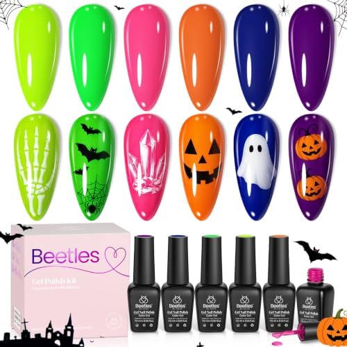 Beetles Halloween Gel Nail Polish Set - Dopamine Pleasure, Fall Gel Polish