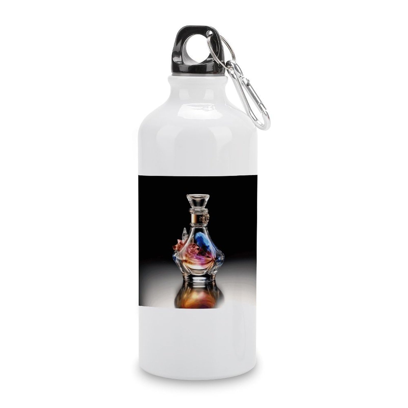 VstaDank Perfume Bottle Water Bottles Aluminum Sports Water Bottle with Lid&Hook Buckle Fashion Vacuum Insulated Water Bottles Hydration Flask Leak Proof Tumbler Keep Cold&Hot