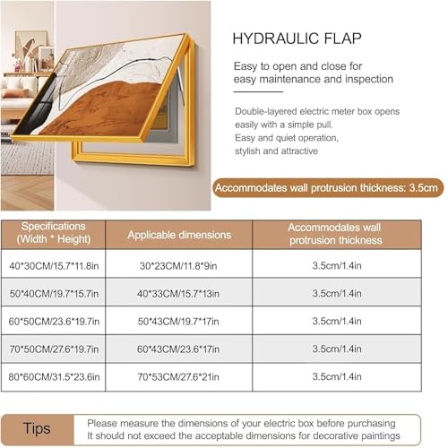 Decorative Circuit Breaker Panel Cover, Wall Art Electrical Box Hideaway, Creative Home Decor Picture (Style 3, 15.7x11.8in) - Unique Wall Decoration for Modern Spaces