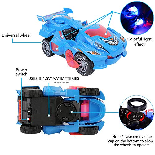 Xiletao 2 In 1 Transforming Dinosaur Led Car With Light And Music, T Rex Transformer Toys For 3 4 5 Year Old Boys, Christmas Birthday Gifts For Kids 3-5-7 (Blue) #TOP2