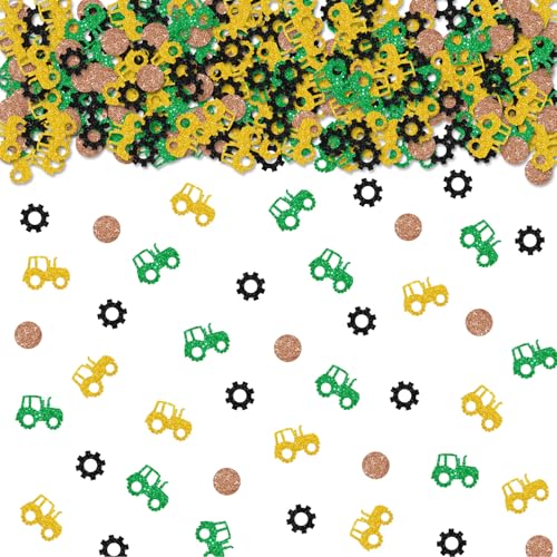 Confettis thème ferme en paillettes pour animer une table de baby shower festive en famille