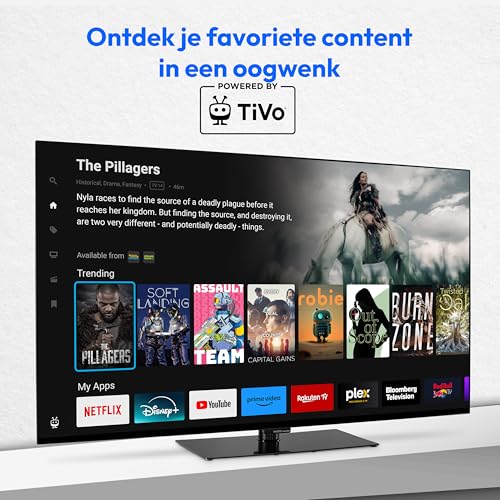 MEDION 138,8 cm (55") OLED TV (TiVo, Smart-TV, Dolby Vision HDR, subwoofer, MEMC, Micro Dimming, TiVo-portaal, Prime Video, Disney+, Dolby Atmos, PVR, Bluetooth, MD 855901) - Afbeelding 4