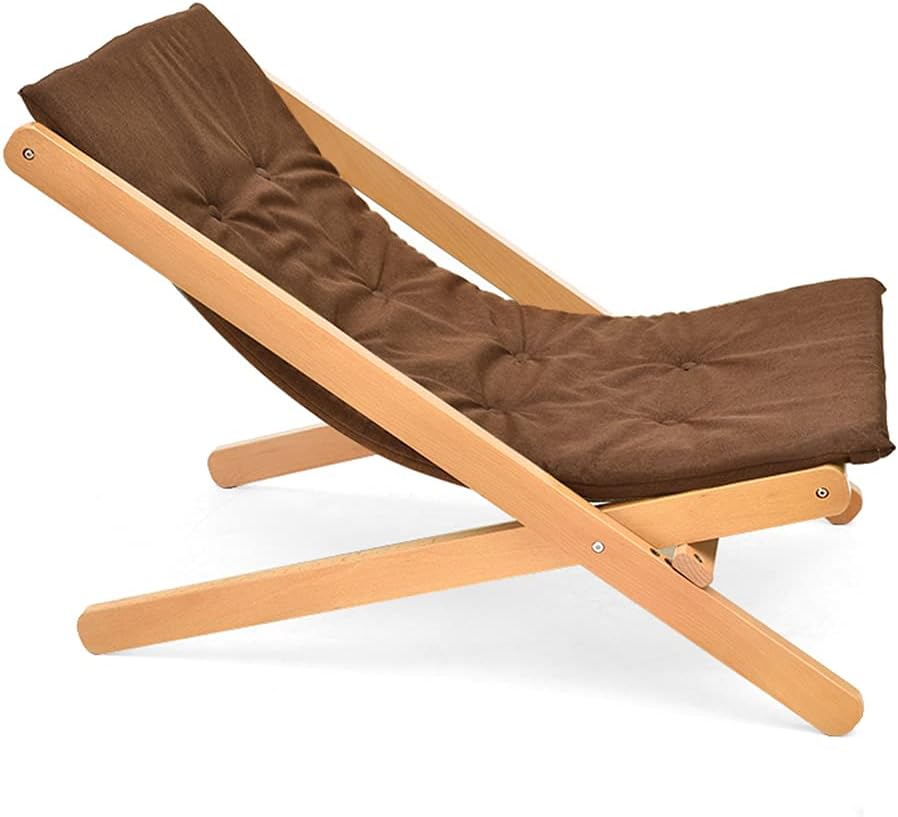 RR-YRN Tumbonas para Tomar El Sol, Sillas De Jardín Ajustables, Sillones De Madera, Ideal para Balcones, Tumbonas para Exteriores Y Exteriores,Marrón