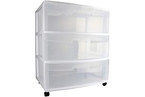 Gavetero Plástico para Ropa con Ruedas Sterilite, 2 Piezas