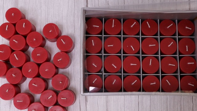 Image of Hosley Set of 72 Unscented Red Votive Candles - Bulk Pack, Clean-Burning, Long-Lasting 10-12 Hour Burn Time - Ideal for Weddings, Home Decor, Spa, and Events