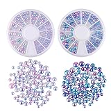 CCINEE Assorted Size Mermaid Beads Mini Plastic Beads Without Holes for Slime Making Nail Art DIY Craft Making 30 Grams About 200 Piece