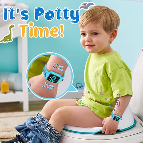 Image of Potty Training Watch for Toddlers with Countdown, Magnetic Charging, Flashing Lights, Fun Music or Vibration Alerts - Waterproof Interactive Toilet Training Reminder for Boys & Girls Ages 2-9
