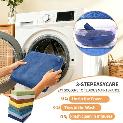 Coussin de tabouret de bar carré en chenille bleu marine design raffiné - 7