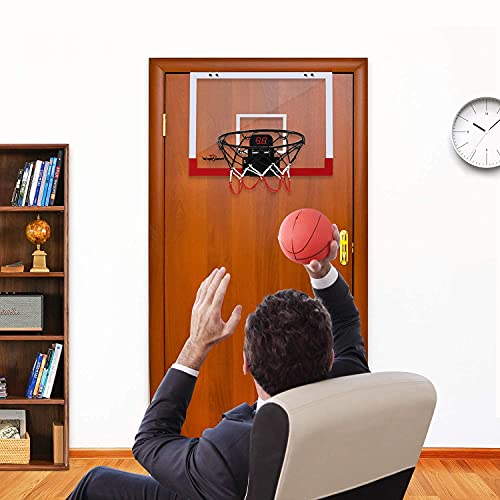 EagleStone Indoor Mini Basketball Hoop Set for Kids with Electronic Score Record and Sounds