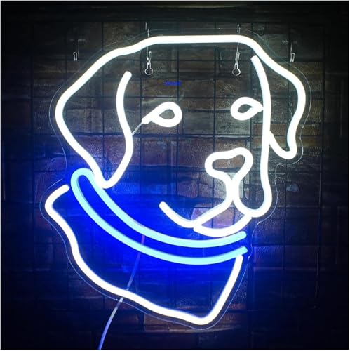 Image néon Labrador pour décorer une fête de passionnés d'animaux