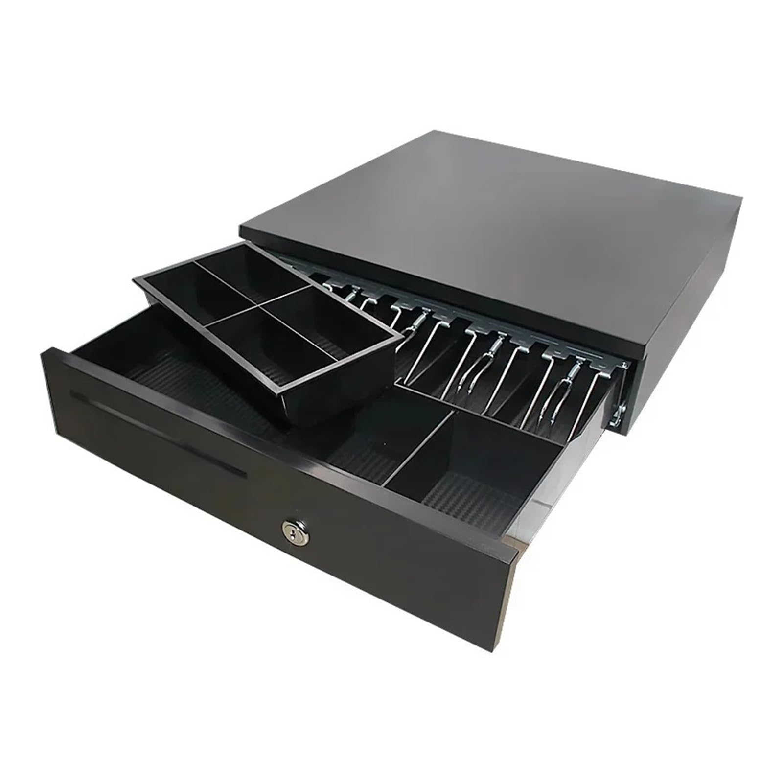 LNHHG Cash Register Supermarket Cash Register Five Paper Grid Cash Register POS Machine Special Cabinet(Nero)