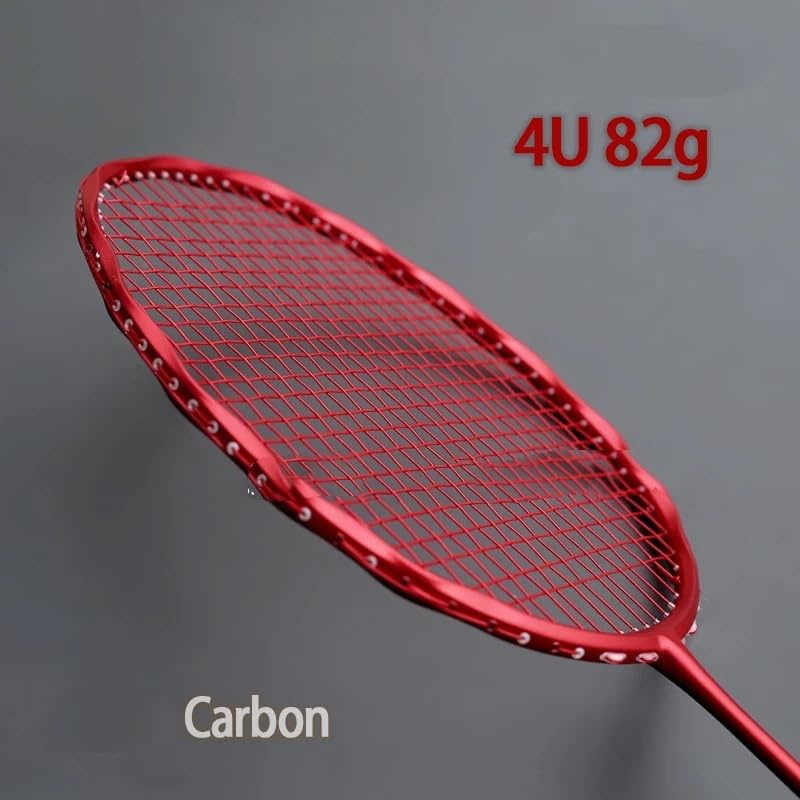 Badminton Set Racchette da Badminton in Fibra di Carbonio, Racchetta Professionale Tipo d'attacco, 22-30 libbre