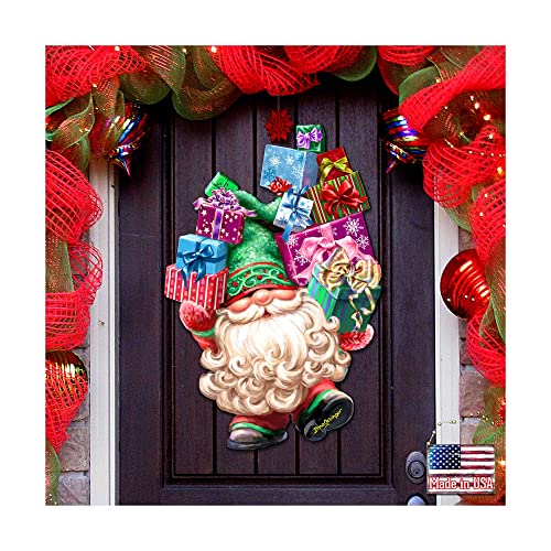 Designocracy Gift Bag Dwarf Wreath Easter Home Décor Large Ornament by D. Gelsinger - 8461054H-DG