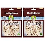 UrbanX HealthyBones Beef Rawhide Free Healthy Mini Chews for Catahoula Leopard Dog and Other Large Herding Dogs Great Foods for Training Rewards, 14 Count