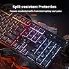Redragon K521 Upgrade Rainbow LED Gaming Keyboard, 104 Keys Wired Mechanical Feeling Keyboard with Multimedia Keys, One-Touch Backlit, Anti-Ghosting, Compatible with PC, Mac, PS4/5, Xbox #5