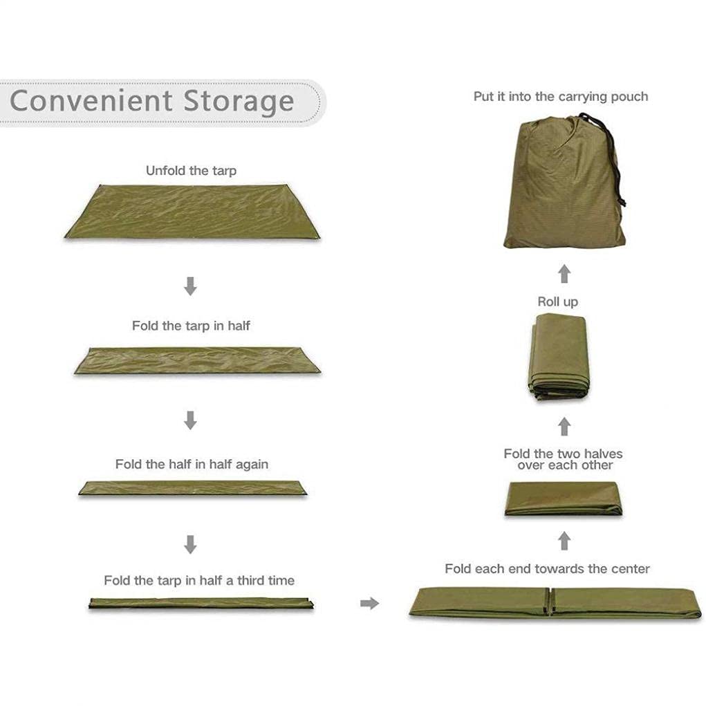 Bâche De Tente Imperméable pour Hamac Extérieur De Voyage De Camping, Bâche Anti-UV D'auvents De Bâche De Hamac De Ripstop, Brown