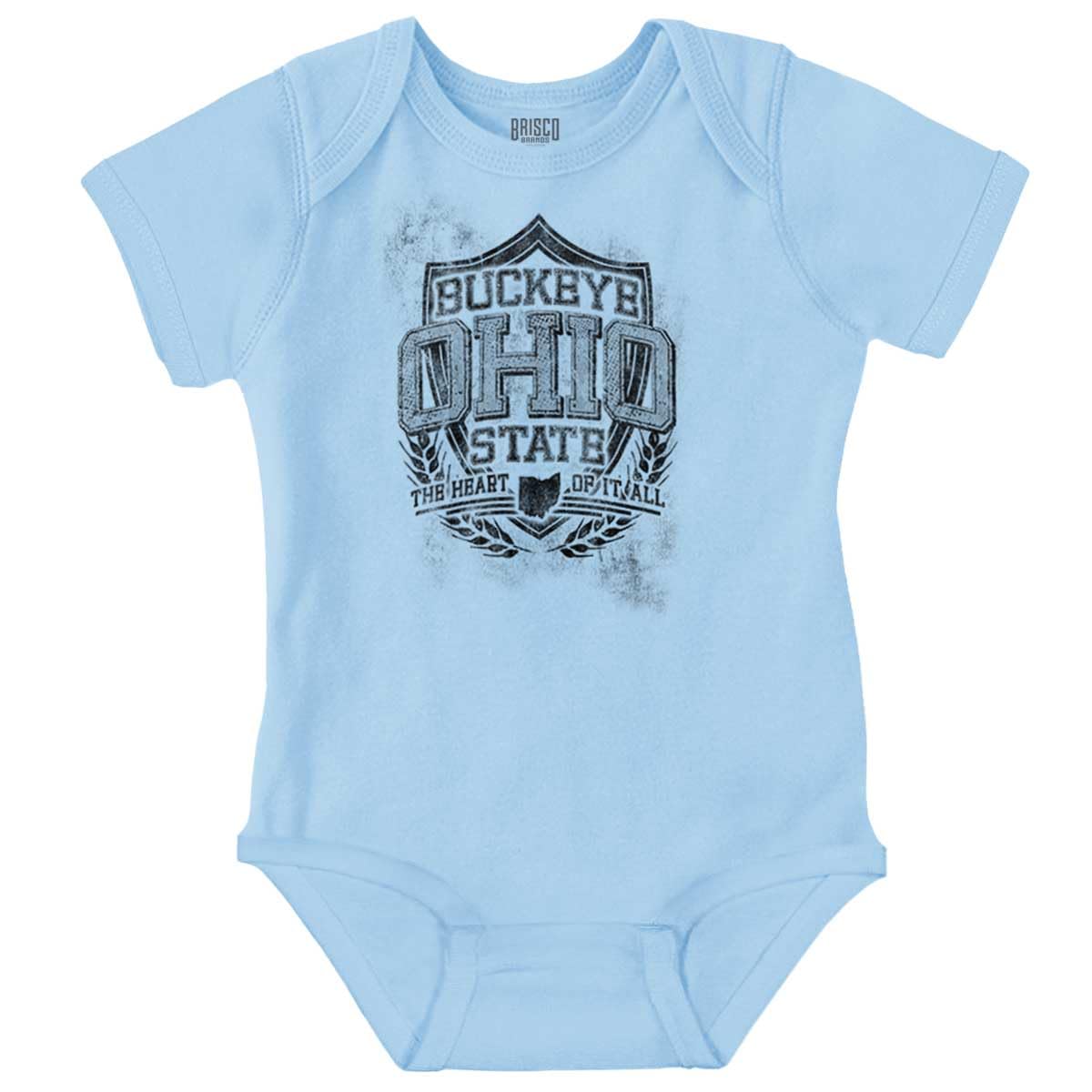 Brisco Brands Ohio OH Motto State Souvenir Baby Romper Boys or Girls