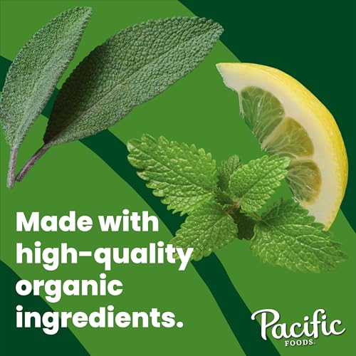 Image of Pacific Foods Organic Chicken Bone Broth With Lemon Balm and Sage, 32 oz Carton