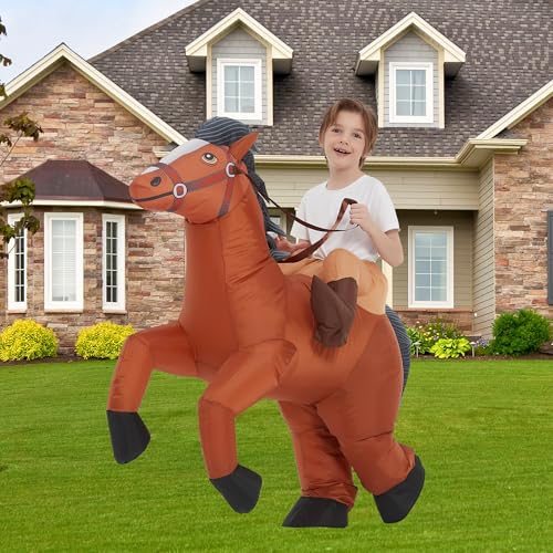 Disfraz Inflable de Caballo para Niños 7-10 Años miniatura 2