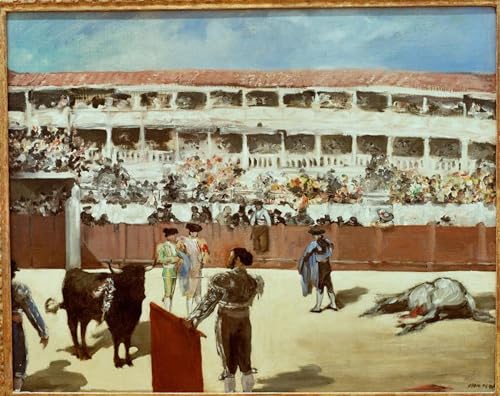 Poster Combat De Taureaux di Edouard Manet cuadro pared vintage decoración clásica 60x90cm