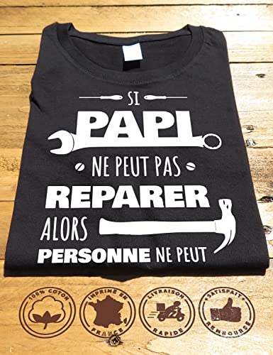 Tee Shirt Papy Peut Tout Reparer Cadeau fête des Grands Peres – pour Les papis bricoleurs - Les Beatles, Paul McCartney, John Lennon, RIngo Starr, George Harrison Tee Shirt Papy Peut Tout Reparer Cadeau fête des Grands Peres - pour Les papis bricoleurs – Image 6
