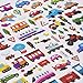 SAVITA 3D Stickers for Kids & Toddlers, 400+ Cars & Trucks, 3D Puffy Stickers Including Cars, Trains, Airplanes, Fire Trucks, Helicopters, Motorcycles, School Buses, Spaceships