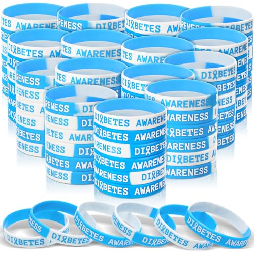 Bracelets diabète type 1 élastiques pour identifier et sensibiliser en lot de 100