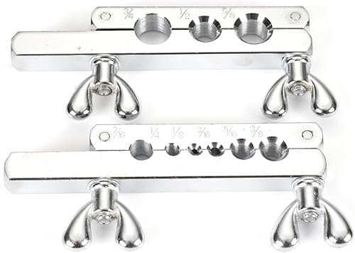 Miniatura 4 de Kit de herramientas de abocinación de línea de freno para kit de herramientas de estamado manual de cobre con llave de trinquete y cortador de tubos