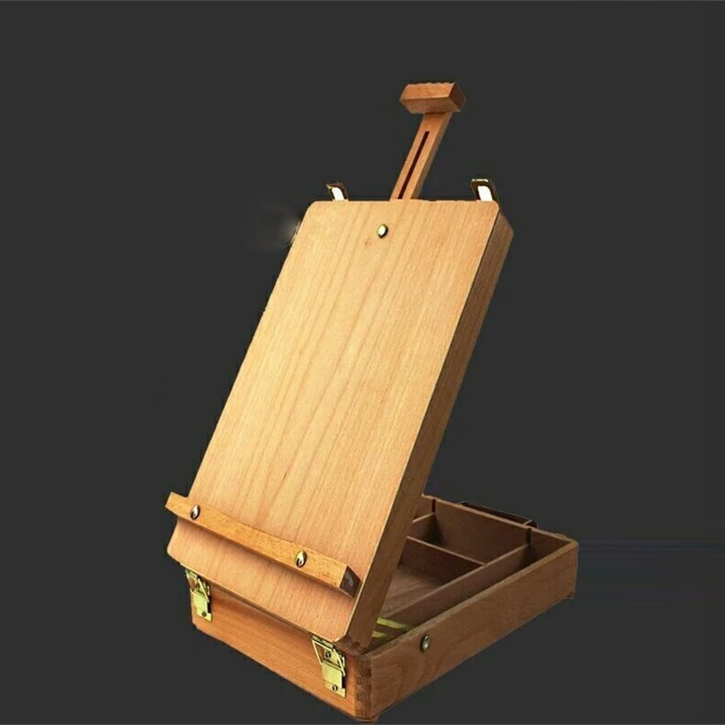 Mallette de peinture à l'huile portable pliable – Chevalet de bureau et boîte à outils d'art pour artistes – Idéal pour les voyages et l'utilisation en studio – Parfait pour les peintures à l'huile et