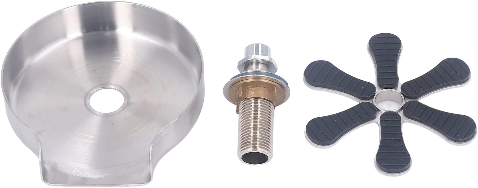 Premium 304 Stainless Steel Kitchen Sink Glass Rinser 6 Leaf Design Efficient Cup Washer Cleaner Bar For Home Bar Restaurant Drinkware Cleaning Silver 500g