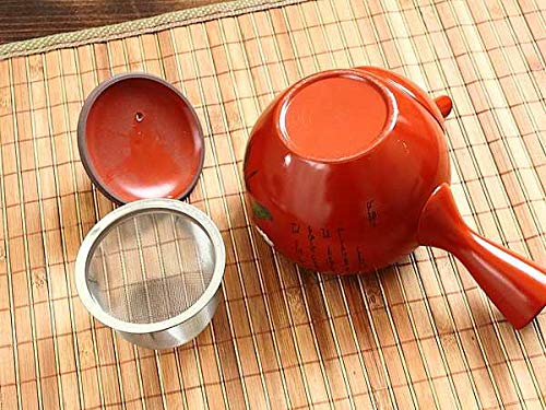 Amazon｜常滑焼 朱泥キク急須※ステンレス製茶漉し付き (和食器 ポット