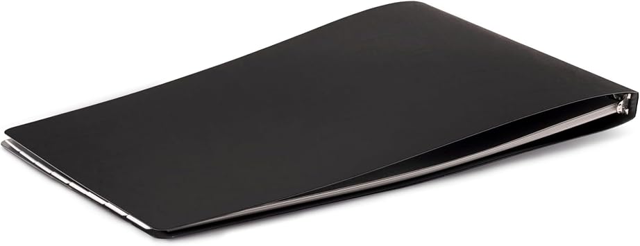 11x17 Landscape Binder, Black Poly 3-Ring Document Organizer with Reinforced 0.5-inch Round Rings. Portfolio Art Binder for Artwork Storage, Tabloid Documents, Presentation, Tattoo Display Book