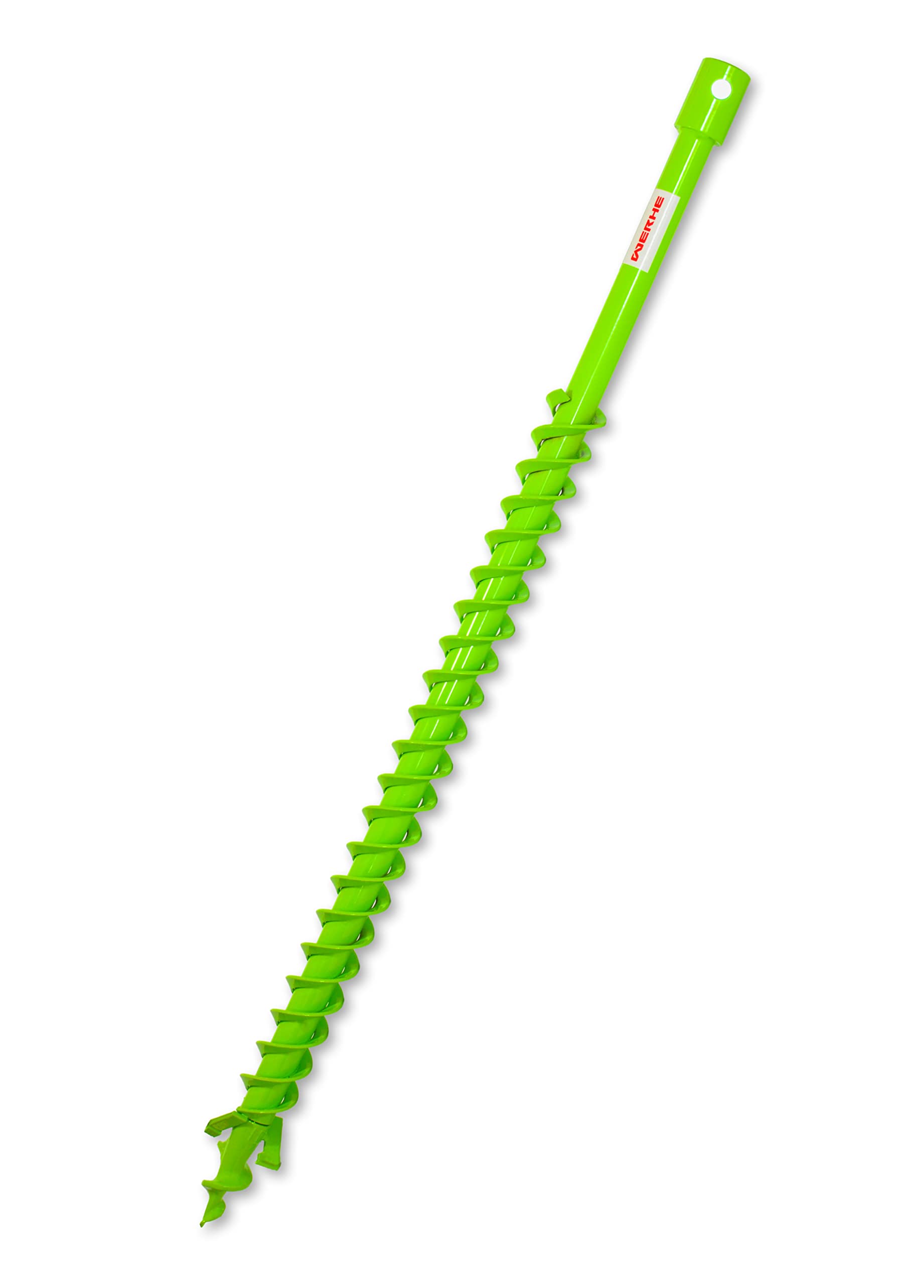WERHE świder ziemny 40 mm, podwójna spirala, lita stal, z adapter SDS Plus | precyzyjny grot do nasadzeń i słupków ogrodzeniowych, długość całkowita 80 cm, głębokość robocza 76 cm, pasuje do wiertarek
